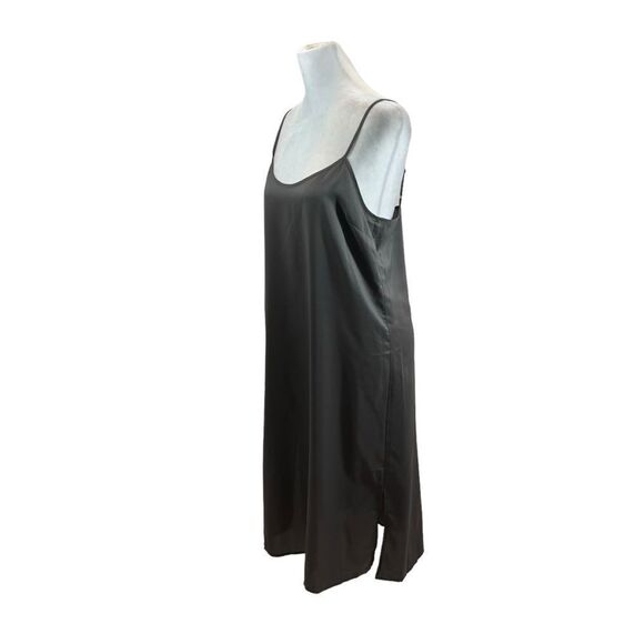 Ladies Club Monaco Brand 100% Silk Dark Grey Slip Dress Size 6 - Picture 1 of 14